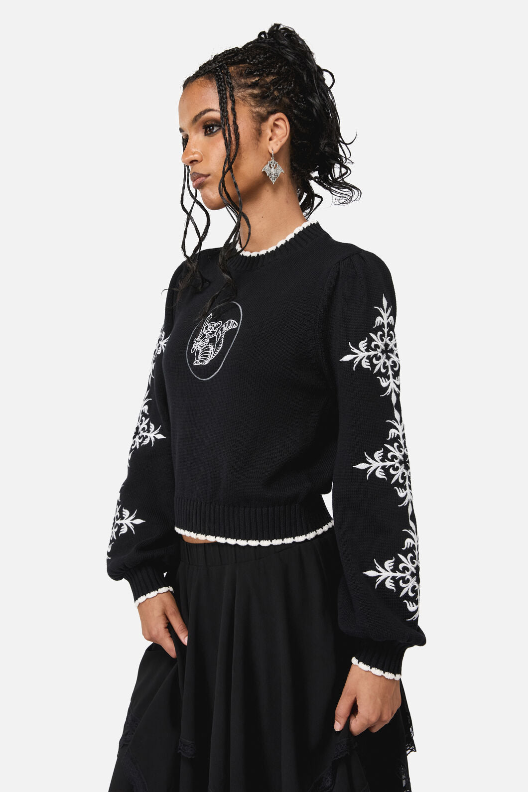 Black Friday - Vassal Emb Knit - black