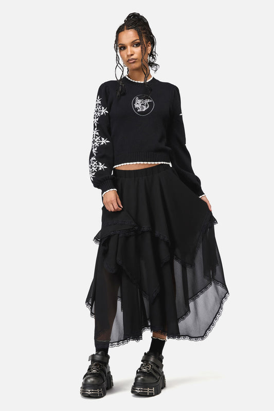 Black Friday - Vassal Emb Knit - black