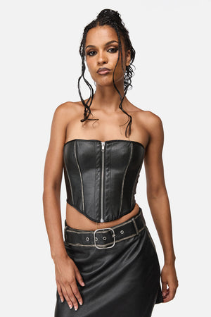 Black Friday - Vassal Pu Corset - black