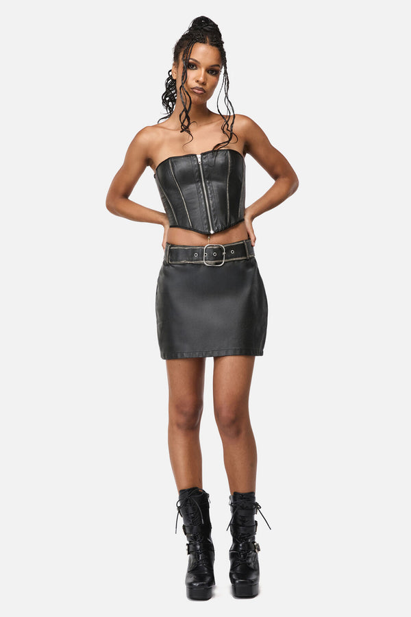 Black Friday - Vassal Pu Skort - black