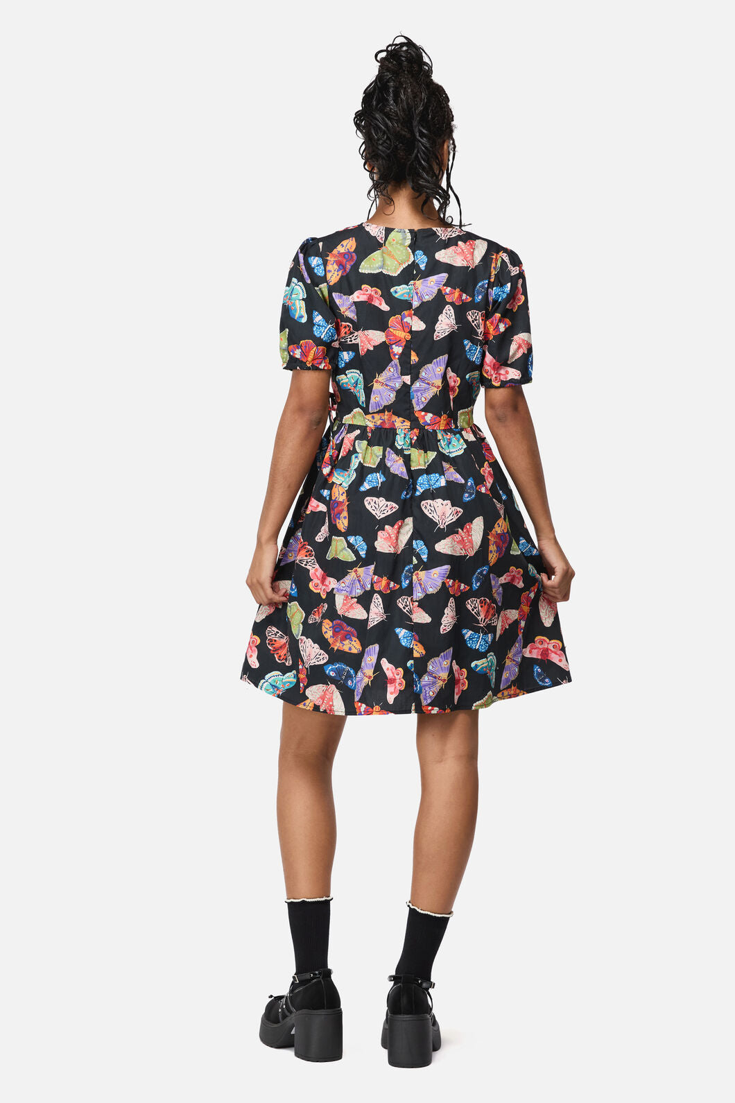 Black Friday - Swarm Goth Wrap Dress - multi