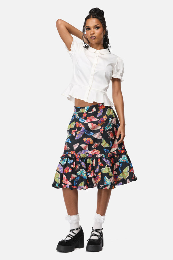 Black Friday - Swarm Goth Midi Skirt - multi