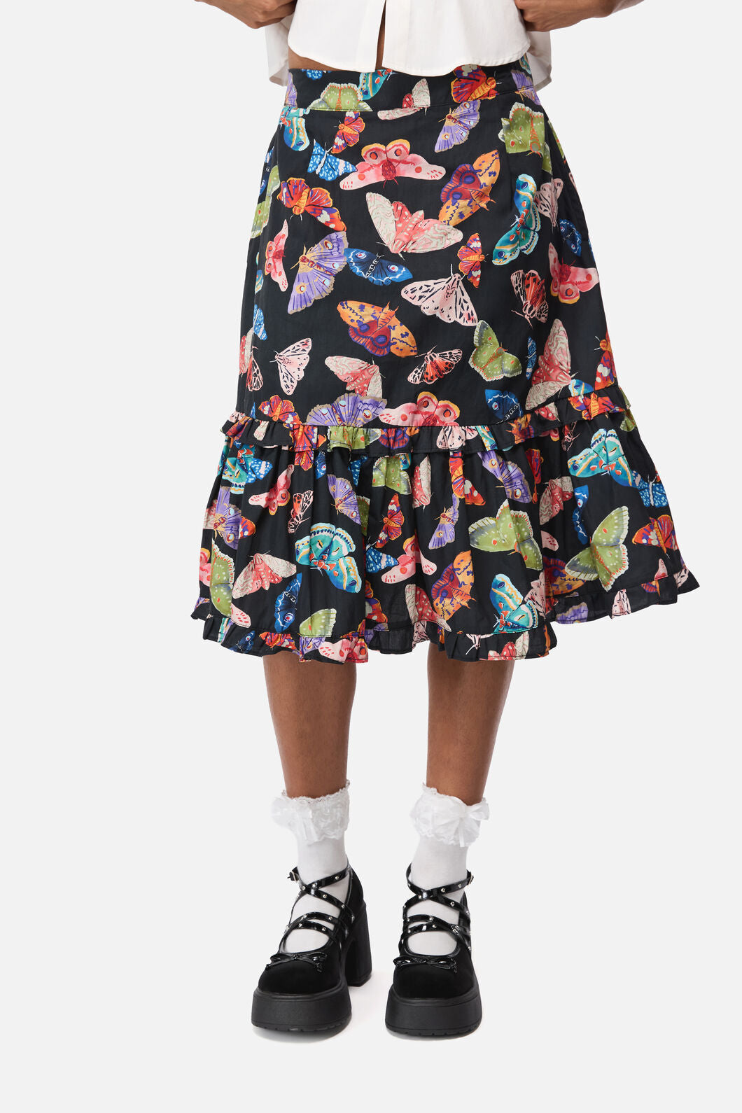 Black Friday - Swarm Goth Midi Skirt - multi