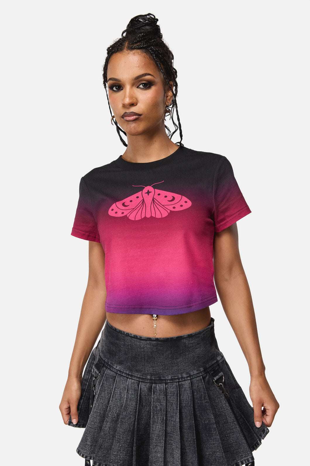 Black Friday - Luna Goth Baby Tee - plum