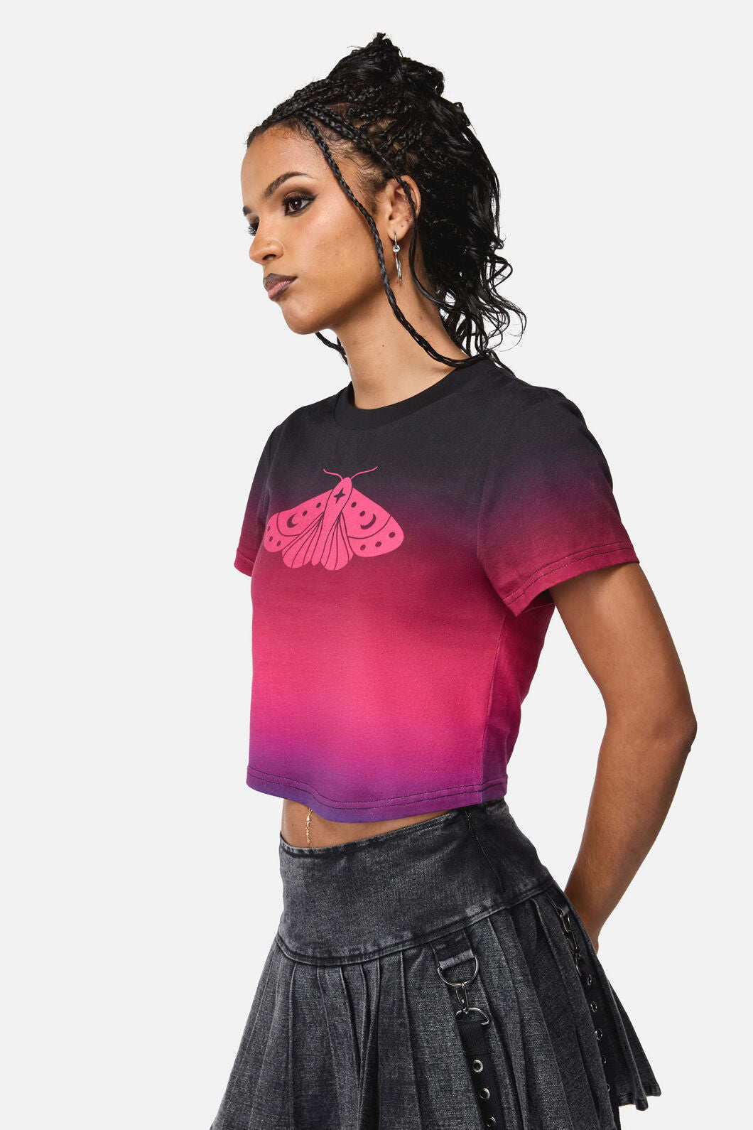 Black Friday - Luna Goth Baby Tee - plum