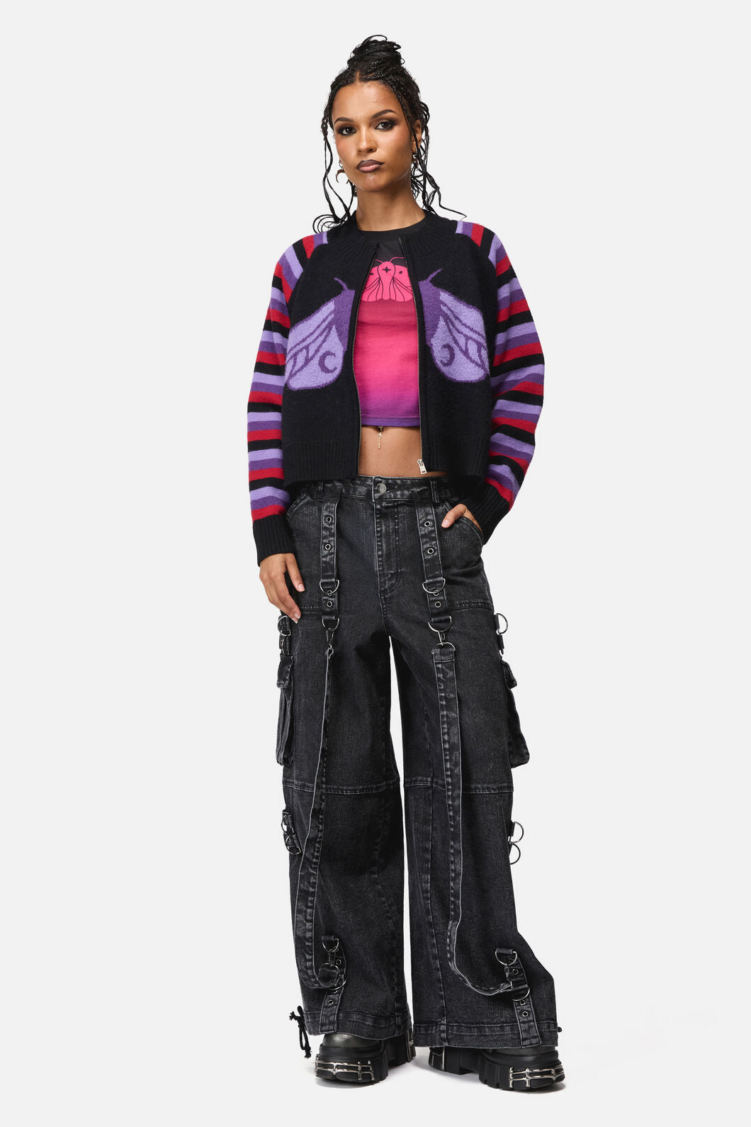 Black Friday - Into The Light Zip Cardigan - multi