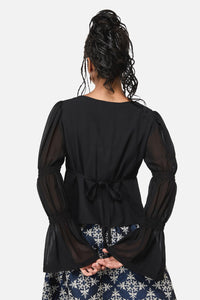 Black Friday - Joust Peplum Top - black