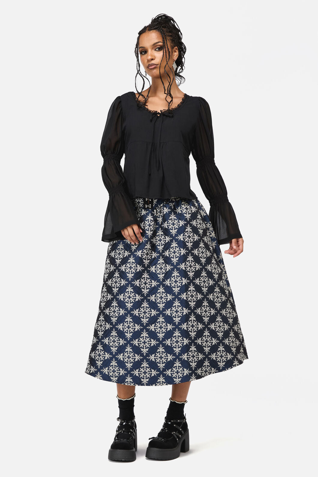 Black Friday - Joust Peplum Top - black