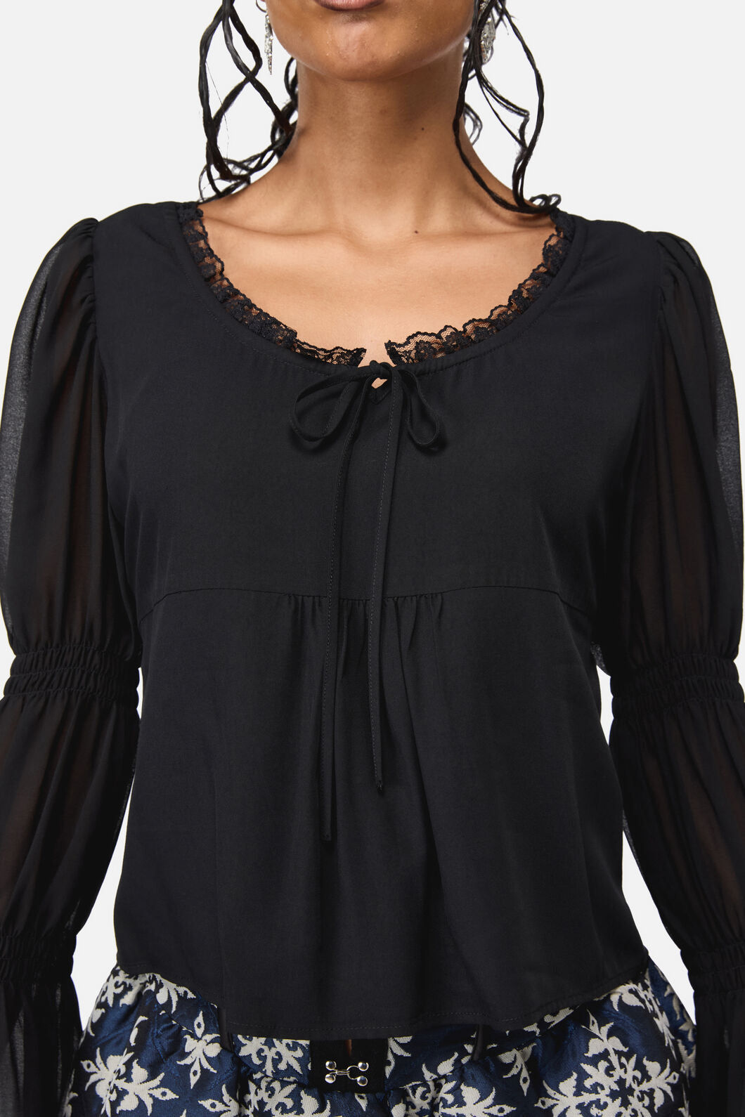 Black Friday - Joust Peplum Top - black