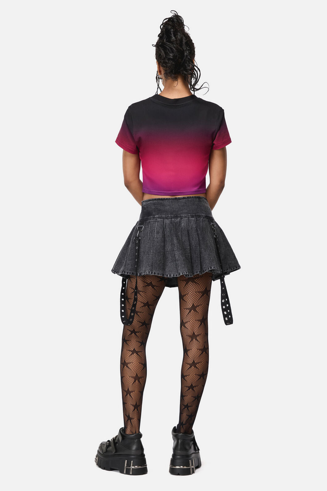 Black Friday - Midnight Denim Goth Skort - grey