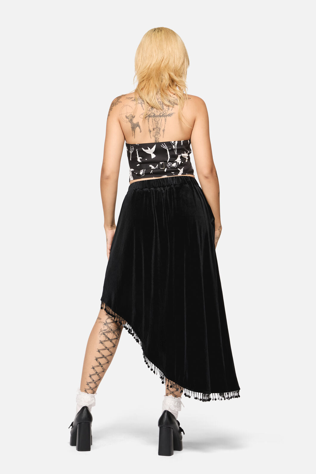 Black Friday - Wingspan Asymmetric Basic Skirt - black