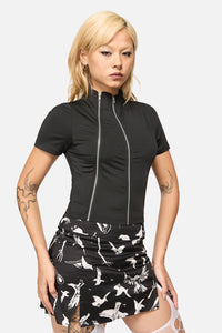 Black Friday - Eyes Closed Zip Top - black