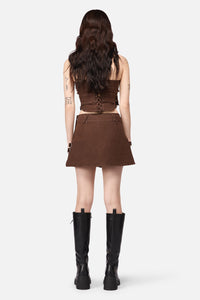 Black Friday - Increasing Silence Cargo Micro Skort - brown