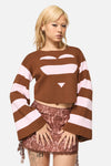 Black Friday - Increasing Silence Cropped Knit - pink-brown