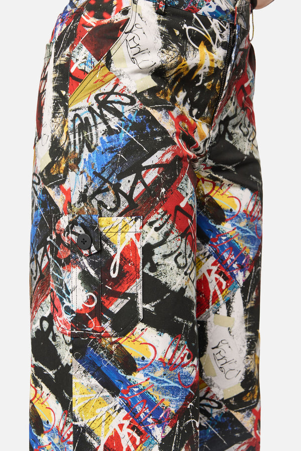 Black Friday - Facade Punk Wide Leg Pant - multi