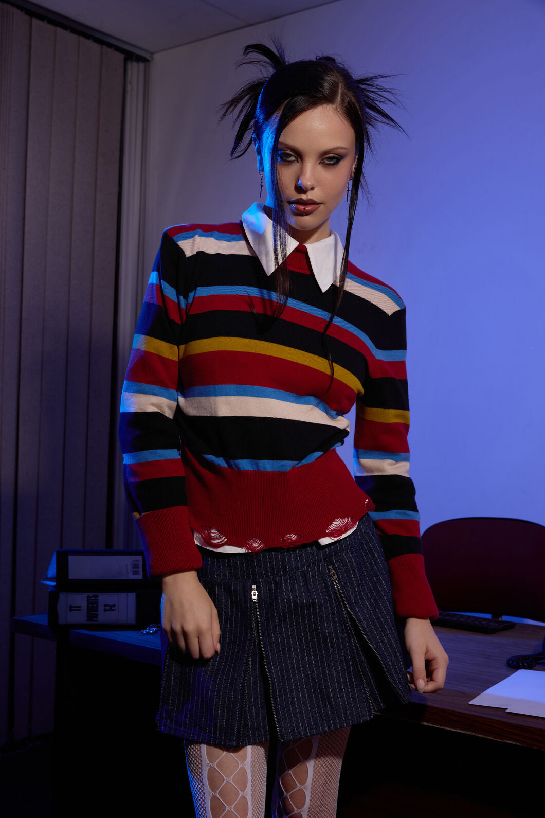 Black Friday - Facade Stripe Punk Knit - multi
