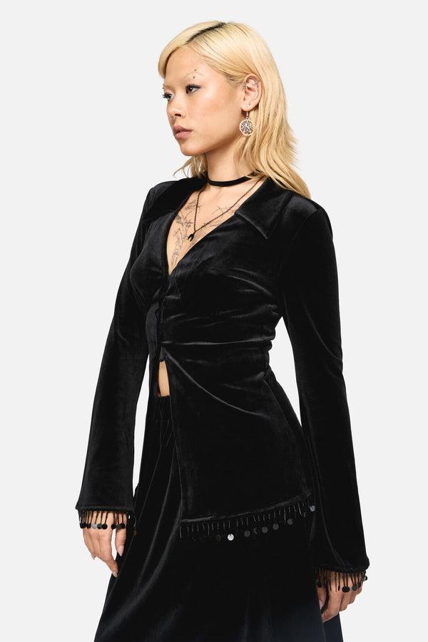 Black Friday - Wingspan Goth Blouse - black
