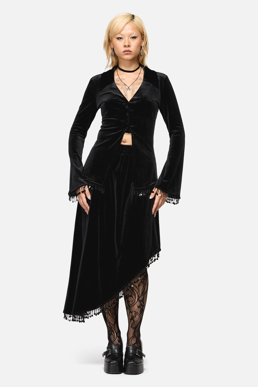 Black Friday - Wingspan Goth Blouse - black