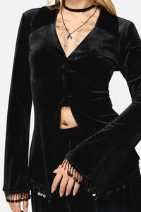 Black Friday - Wingspan Goth Blouse - black
