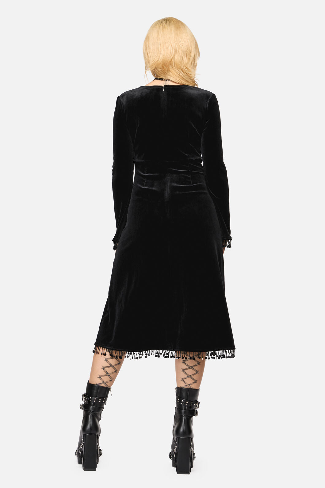 Black Friday - Wingspan Goth Midi Dress - black
