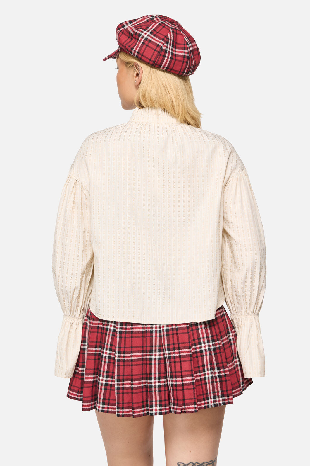 Black Friday - Wolves Goth Blouse - cream
