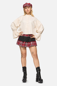 Black Friday - Wolves Goth Blouse - cream