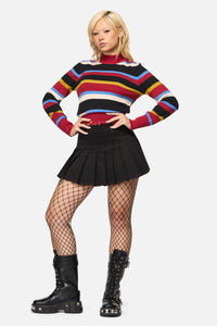 Black Friday - Riot Goth Pleated Skort - black