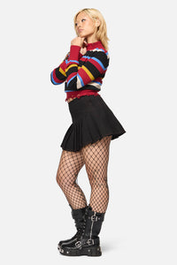 Black Friday - Riot Goth Pleated Skort - black