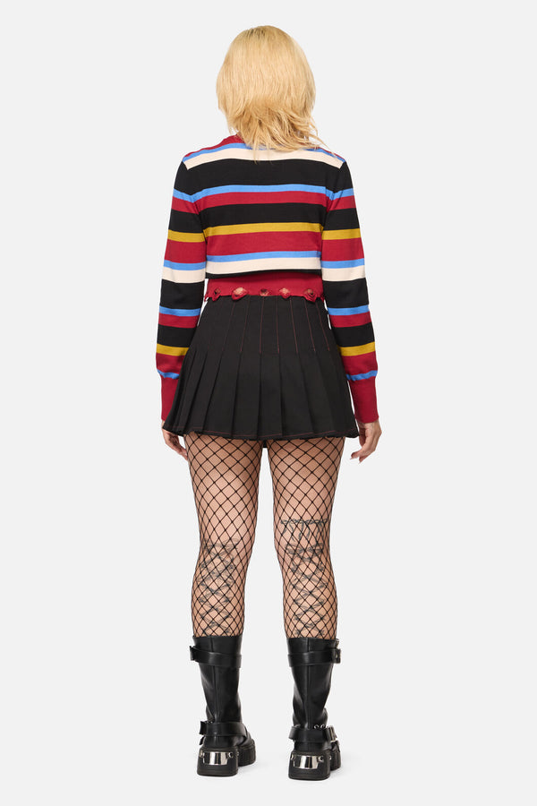 Black Friday - Riot Goth Pleated Skort - black