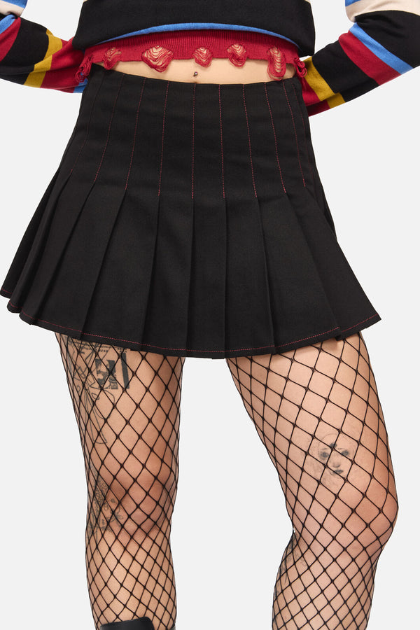 Black Friday - Riot Goth Pleated Skort - black