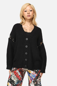 Black Friday - Riot O-Ring Cardigan - black