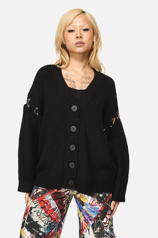 Black Friday - Riot O-Ring Cardigan - black