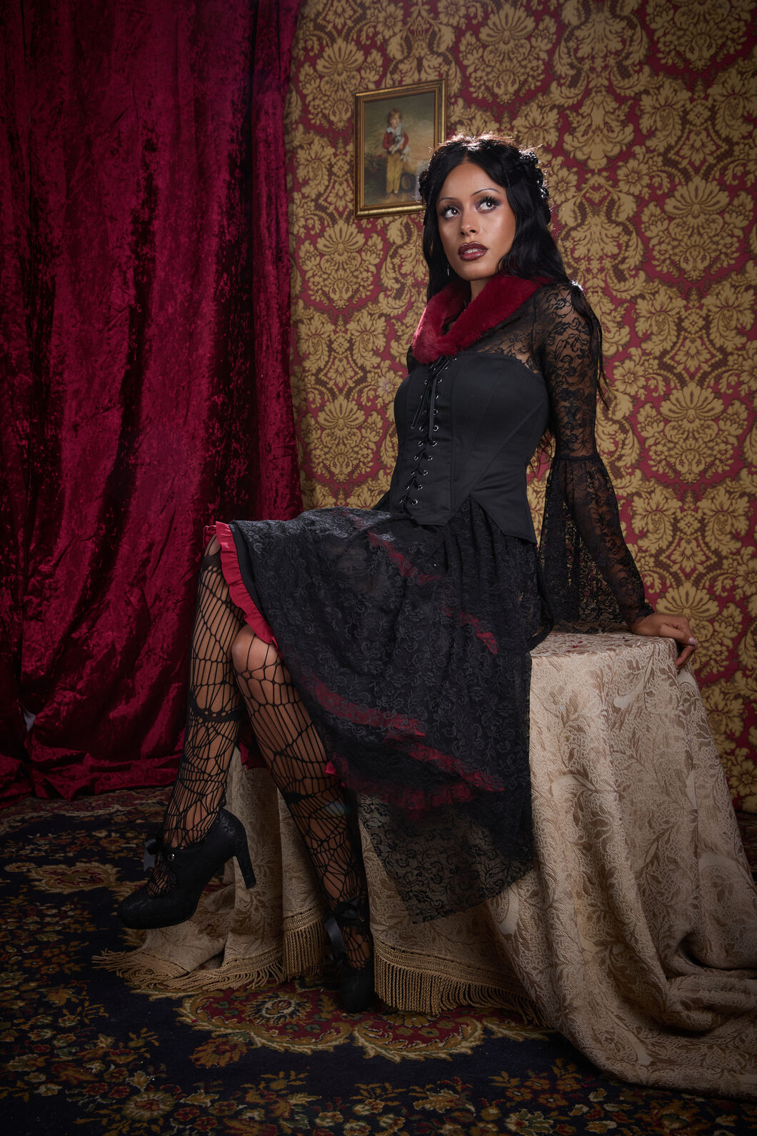 Black Friday - Phantom Goth Lace Dress - black