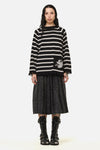 Black Friday - Grim Goth Stripe Knit - black