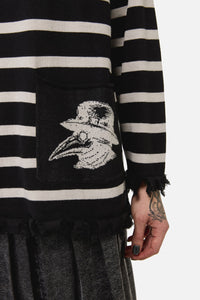 Black Friday - Grim Goth Stripe Knit - black