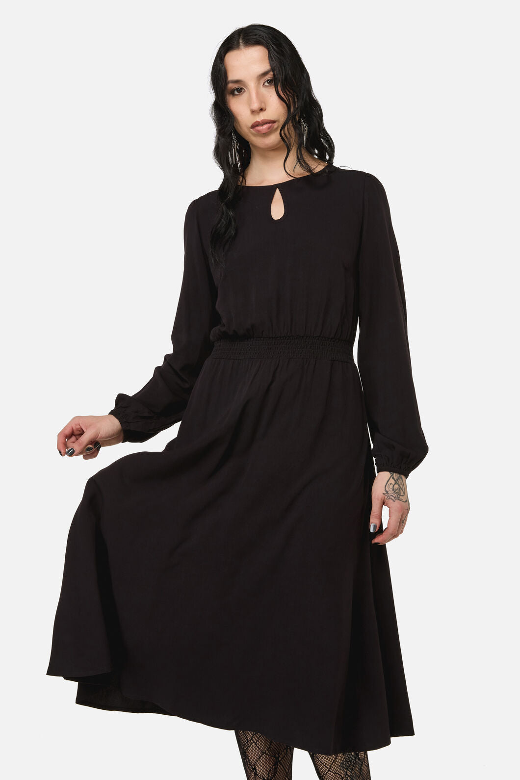 Black Friday - Grim Goth Midi Dress - black