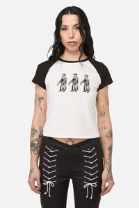 Black Friday - Grim Goth Raglan Tee - cream