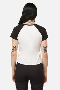 Black Friday - Grim Goth Raglan Tee - cream