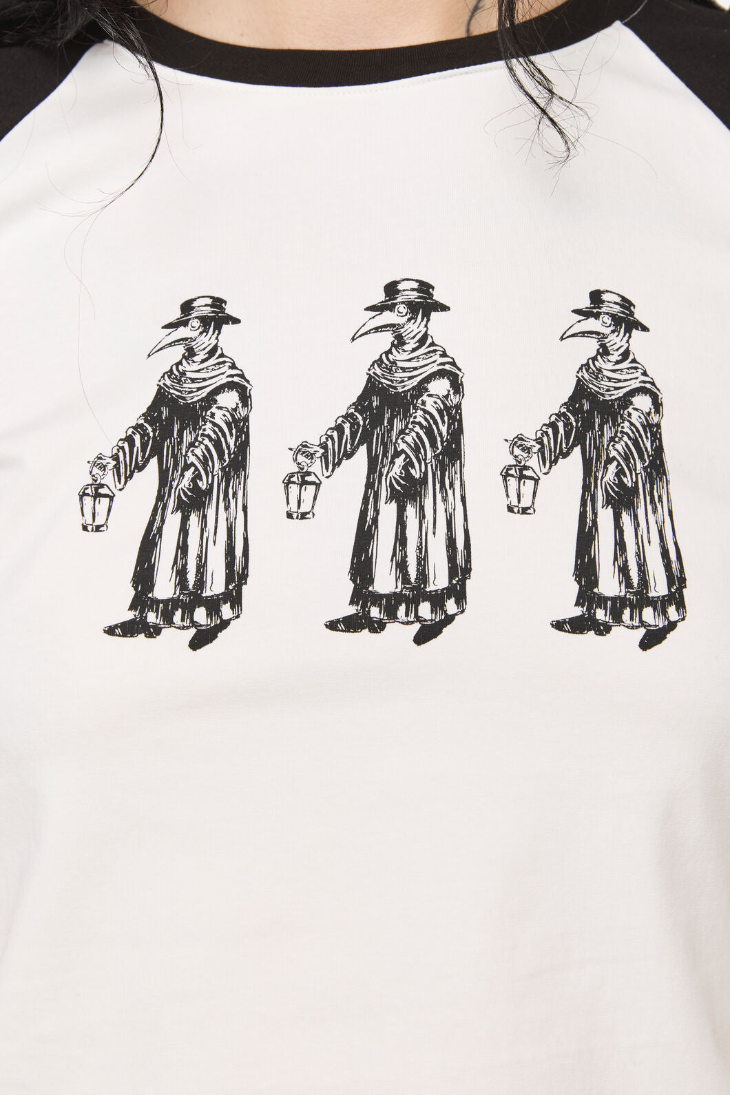 Black Friday - Grim Goth Raglan Tee - cream