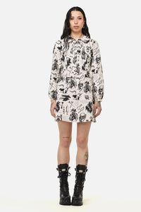 Black Friday - Plague Doctor Goth Dress - cream