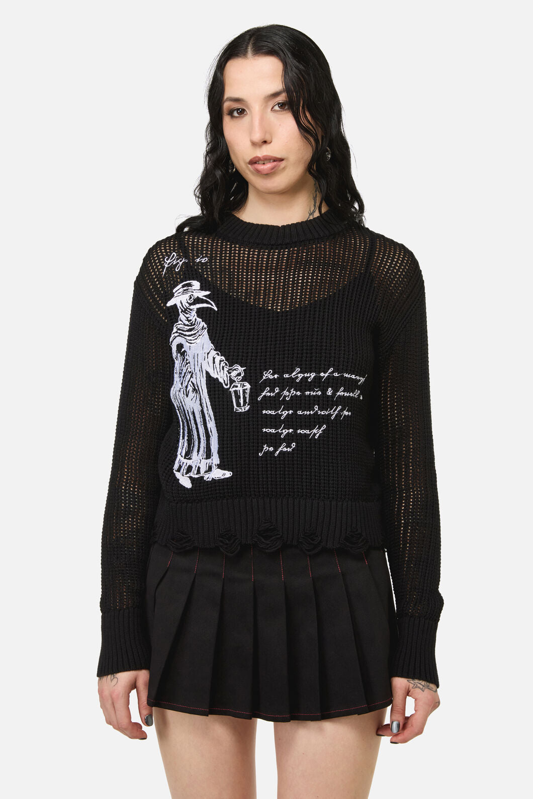 Black Friday - Plague Doctor Goth Knit - black