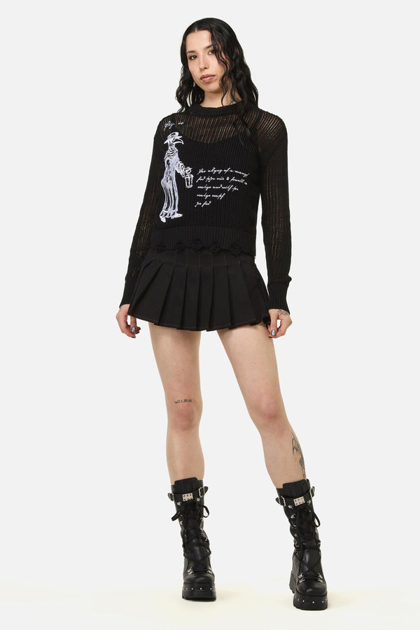 Black Friday - Plague Doctor Goth Knit - black