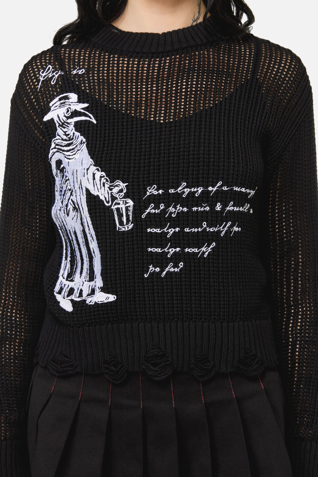 Black Friday - Plague Doctor Goth Knit - black