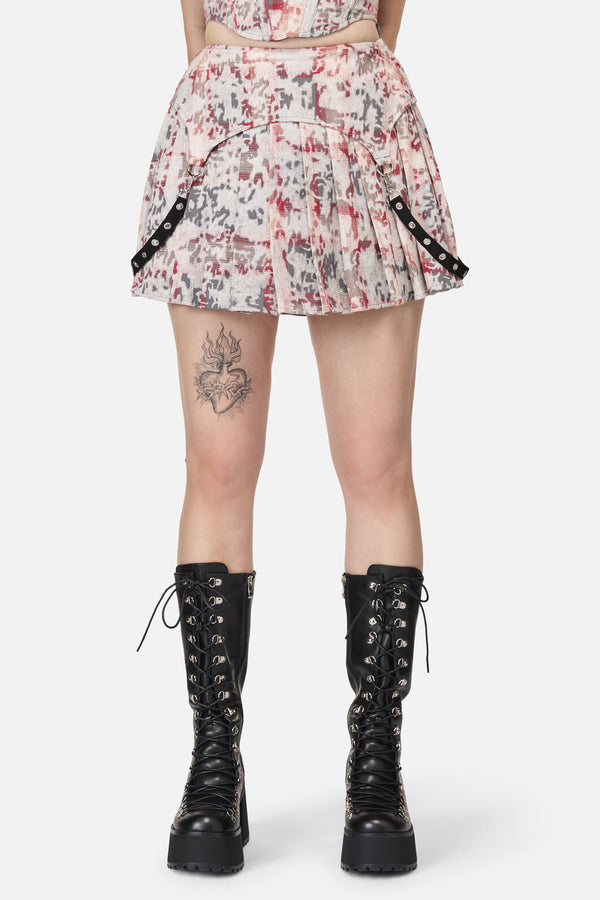 Black Friday - Lesions Tartan Goth Skort - multi