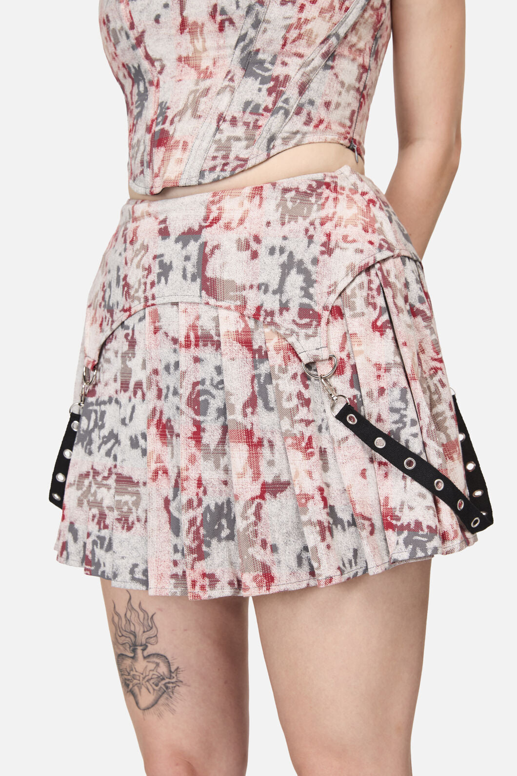 Black Friday - Lesions Tartan Goth Skort - multi