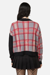 Black Friday - Lesions Tartan Goth Cardigan - multi