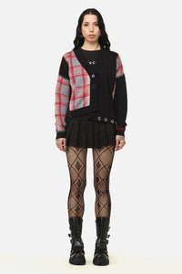 Black Friday - Lesions Tartan Goth Cardigan - multi