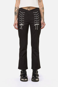 Black Friday - Link Lacing Flare Pant - black