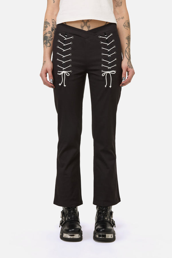 Black Friday - Link Lacing Flare Pant - black
