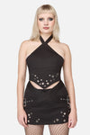 Black Friday - Enamored Goth Halter Top - black